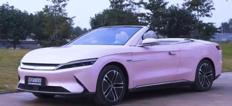 比亞迪漢EV硬頂敞篷版實車曝光 將亮相改裝嘉年華